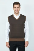 Erkek V Yaka Süveter  Çelik Örgü Regular Kalıp BGL-ST04840 thumbnail 2