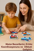 Taşıtlar EVA Köpük Puzzle Seti – 3-7 Parçalı 5 Farklı Araçlı Eğitici Zeka Oyunu thumbnail 3