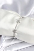 Pirinç Gümüş Renk Yıldız Model Kadın Bileklik - TJ-BB7985 thumbnail 1