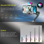 ShopyTech Smart X Pro Combo 3 Eksen Akıllı Telefon Gimbal Stabilizer (iOS & Android) thumbnail 4