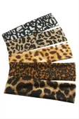 Leopar Desenli Saç Bandı 6 cm thumbnail 1