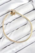 Pirinç Charm Zirkon Taşlı Yıldız Model Gold Renk Kadın Bileklik - TJ-BB7810 thumbnail 2