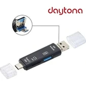 Daytona A5068 3'lü Otg Okuyucu.tip-c/micro Usb/usb thumbnail 1