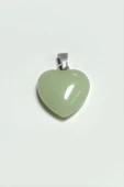 Yeşim Kalpli Doğaltaş Kolye Ucu Küçük 1,5 cm thumbnail 2