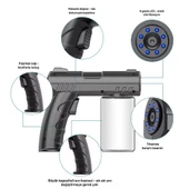 ShopyTech 280 ml Nano Mavi Işıklı Şarjlı Sprey Tabancası Kablosuz Atomizer İnce Sis & 1,1.5 m Menzil USB Şarjlı thumbnail 2