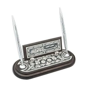 Gümüş Çiçek Desenli Besmele Masa Üstü Kalemlik thumbnail 2