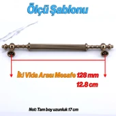 Mobilya Çekmece Mutfak Dolabı Dolap Kulpları Kulbu Kulpu Bronz Metal Kulp 128 mm- 12.8 cm thumbnail 2