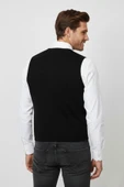Erkek Spor Düğmeli Yelek Çelik Örgü Regular Kalıp BGL-ST04837 thumbnail 6