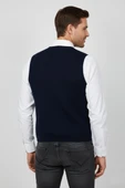 Erkek Spor Düğmeli Yelek Çelik Örgü Regular Kalıp BGL-ST04837 thumbnail 7