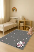 Parlak Kadife Kumaş Dijital Baskı Dot Kaymaz Tabanlı Çocuk ve Genç Odası Halısı H0595 RENKLİ 100 X 200 thumbnail 1