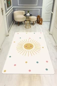 Parlak Kadife Kumaş Dijital Baskı Dot Kaymaz Tabanlı Çocuk ve Genç Odası Halısı H0626 RENKLİ 80 X 200 thumbnail 2