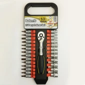 Profesyonel 1/4'' 6 Köşe 27 Parça Lokma Anahtar Seti Kompakt Dayanıklı Taşınabilir Alet Seti thumbnail 1