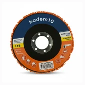 Turuncu 115 mm Parlatma Diski Ahşap Metal Döküm Yüzeyler İçin Pas Boya Sökücü Flap Disk thumbnail 1