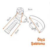 Matkap Uyumlu Siyah 115 mm Sert Plastik Çok Amaçlı Taşlama Disk Aparatı Seti Sunta Testeresi thumbnail 4
