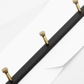 Metal 4'lü Birleşik Portmanto Vestiyer Anahtarlık Askısı Duvar Monteli Vidalı Elbise Asma Siyah Gold thumbnail 6