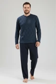 Bravie Erkek Büyük Beden Pijama Takımı 9751 Lacivert - 4