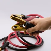 Akü Takviye Kablosu 1200 Amper 2.3 Metre Kalın Telli Güçlü Araç Akü Yardım Başlatma Kablosu thumbnail 6