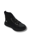 Tarzbu Bantlı Rahat Taban Siyah Yüksek Tabanlı Bağcıksız Erkek Bot Tarz0142 thumbnail 1