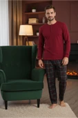 Bravie Luxury Thermal Erkek Pijama Takımı 9741 Kırmızı - 1
