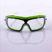 İş Güvenlik Gözlüğü Buğulanmaz İpli Lazer UV Koruyucu Toz Korumalı Gözlük Silikon Kulaklık Şeffaf thumbnail 5