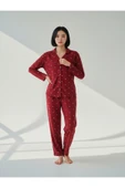 Bravie Süet Gömlek Pijama Takımı 7004 Puantiyeli - 1