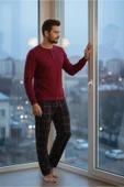 Bravie Luxury Thermal Erkek Pijama Takımı 9741 Kırmızı - 2