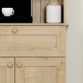 Lucas 2 Kapaklı Çekmeceli Kahve Köşesi ve Çok Amaçlı Mutfak Dolabı - Safir Meşe thumbnail 3