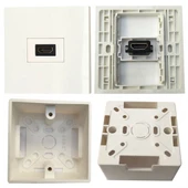 Hdmı duvar tipi sıva üstü kasalı hdmi priz 8.5*8.5*5 cm ölçülerinde thumbnail 4