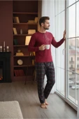 Bravie Luxury Thermal Erkek Pijama Takımı 9741 Kırmızı - 3