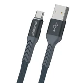 Polosmart PBS409 Type-C Şarj ve Data Kablosu. 2.4 Amper 1.2 Metre Gri thumbnail 1