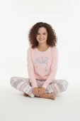 Bravie Luxury Thermal Sweet Winter Geyik Desenli Kadın Polar Kışlık Pijama Takımı – 42054 - 3