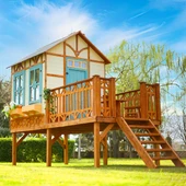 MANDU Ahşap Yerden Yüksek Ağaç Oyun Evi thumbnail 1