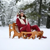 MANDU Ahşap Kar Kızağı thumbnail 1