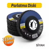 Siyah 115 mm Parlatma Diski Döküm Metal Ahşap Yüzeyler İçin Pas Boya Sökücü Flap Disk thumbnail 2
