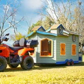 MANDU Ahşap Çocuk Tinyhouse Oyun Evi thumbnail 3