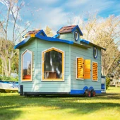 MANDU Ahşap Çocuk Tinyhouse Oyun Evi thumbnail 2