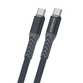 Polosmart PBS411 65W Type-C to Type-C Hızlı Şarj ve Data Kablosu Notebook ve Macbook Uyumlu 1.2M Gri thumbnail 1