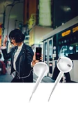 Polosmart FS64 Mikrofonlu Kulak İçi Kulaklık 3.5mm Jack Girişli 1.2 Metre Kablolu Beyaz thumbnail 3