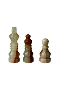 taru pasaj "Oniks Doğal Taş Satranç Takımı - 15 İnç El Yapımı, Hediyelik Kutu" thumbnail 3