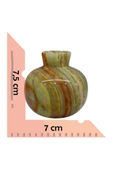 taru pasaj Oniks Taşından El Yapımı Nar Biblo - Ev ve Ofis Dekorasyonu (7,5x7 cm) - 4