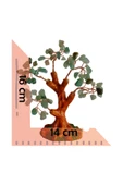 taru pasaj Doğal Yeşim Taşlı Hayat Ağacı - El Yapımı Feng Shui Dekor (16x14 cm) thumbnail 4