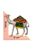 taru pasaj Kristal Taş İşlemeli Metal Deve | Benzersiz Hediyelik Biblo thumbnail 4