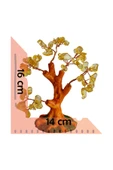 taru pasaj Doğal Sitrin Taşlı Hayat Ağacı - El Yapımı Bereket ve Şifa Dekoru (16x14 cm) thumbnail 1