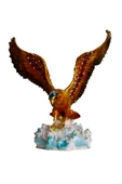 taru pasaj Kristal Taş İşlemeli Metal Kartal Figürü - Gösterişli ve Dekoratif Dayanıklı Ürün thumbnail 4