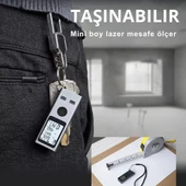ShopyTech Mini USB Şarjlı Lazer Metre 50 m Dijital Mesafe Ölçer Alan/Hacim Hesabı Pisagor Sürekli Ölçüm thumbnail 8