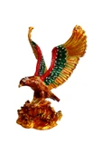 taru pasaj Kristal Taş İşlemeli Metal Kartal Figürü - Gösterişli ve Dekoratif Dayanıklı Ürün thumbnail 5