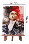 Home "el Yapımı Atatürk Yağlıboya Tablo - 60x80 Cm, Ofis Ve Ev Dekorasyonu Için Duvar Tablosu" thumbnail 2