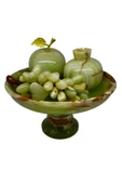 taru pasaj El İşçiliği Oniks Taşı Çanak ve Meyve Seti - Şık Feng Shui Dekoru thumbnail 2