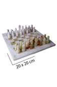 taru pasaj "Özel Tasarım Oniks Doğal Taş Satranç Takımı -  8 İnç El Yapımı ve Hediyelik" thumbnail 1