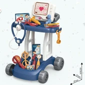 Learning Fun Işıklı Sesli Tekerlekli Doktor Aletleri Seti Medikal Set Dıy Oyuncak Mavi thumbnail 1